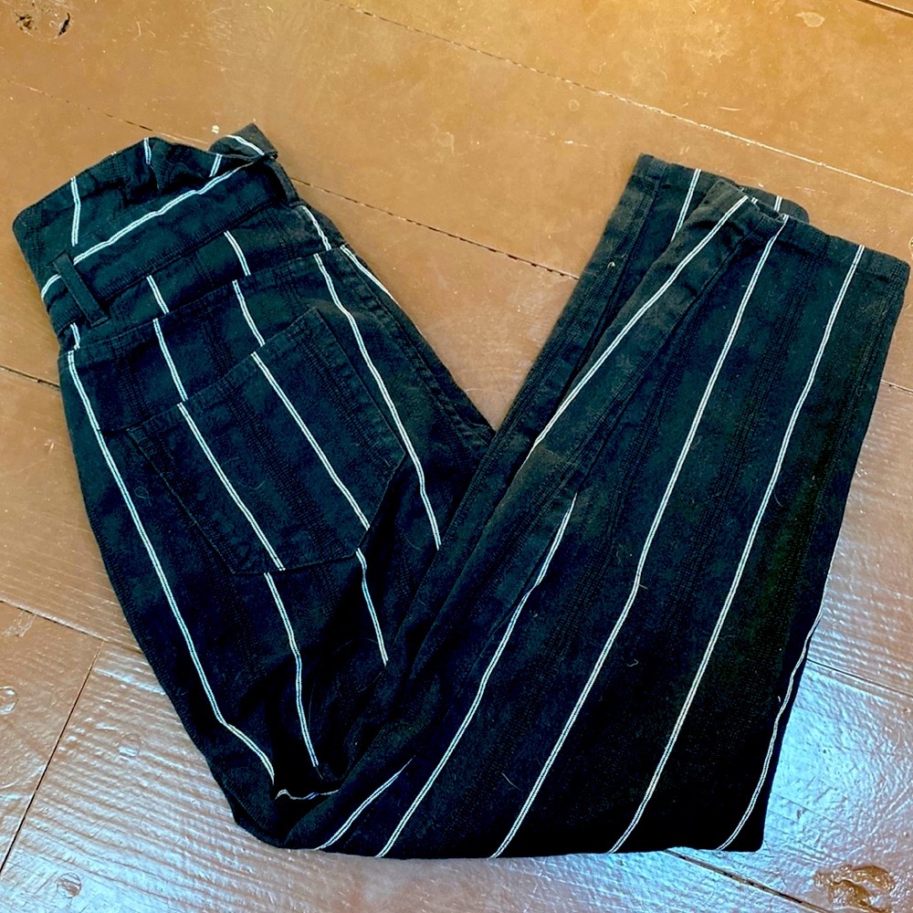 High waisted cotton pants